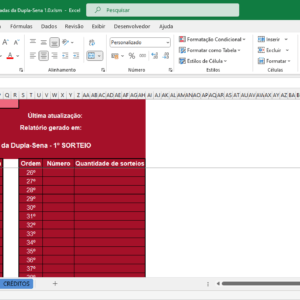 Excel - Dezenas mais sorteadas da Dupla-Sena 1.0 - Alehandro