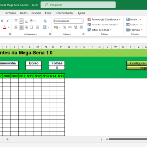 Planilha de impressão de volantes da Mega-Sena