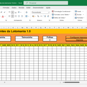 Planilha de impressão de volantes da Lotomania 1.0