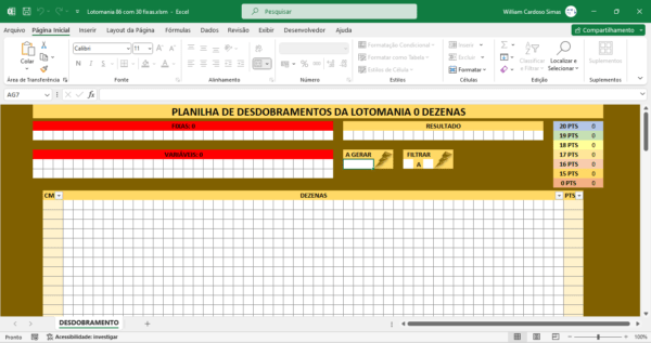 Lotomania 90 dezenas com 30 fixas