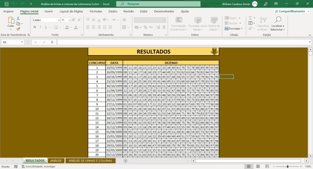 Planilhas para Lotomania - Download de resultados Planilhas para Lotomania - Download de resultados