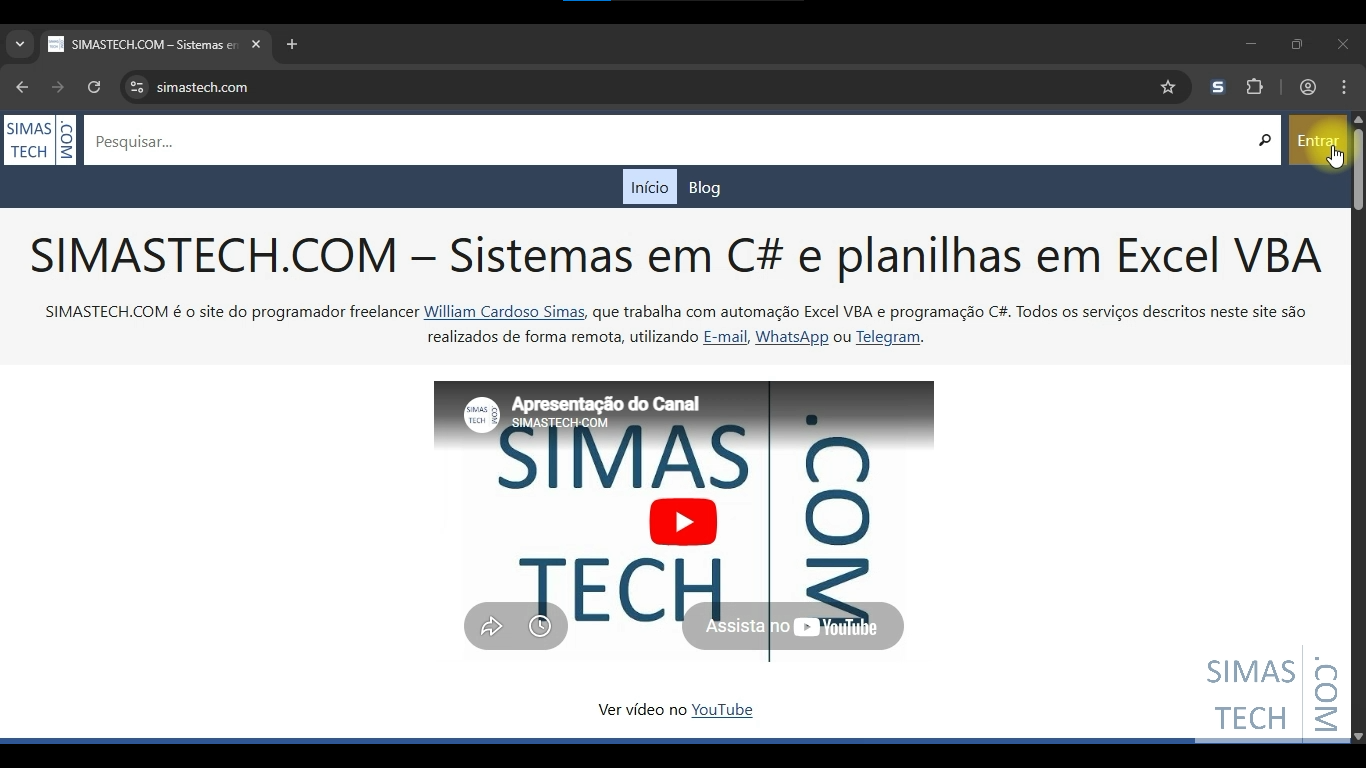 Acesse o link ENTRAR