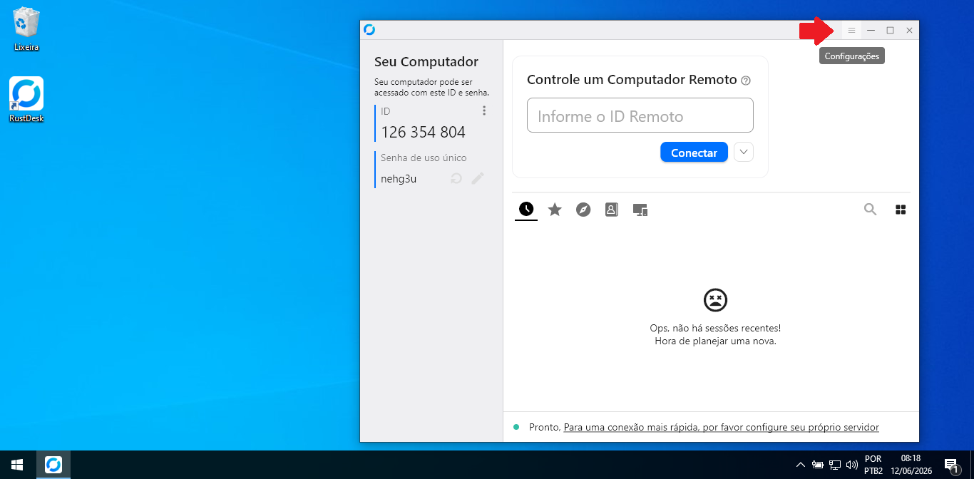 Instalando o RustDesk