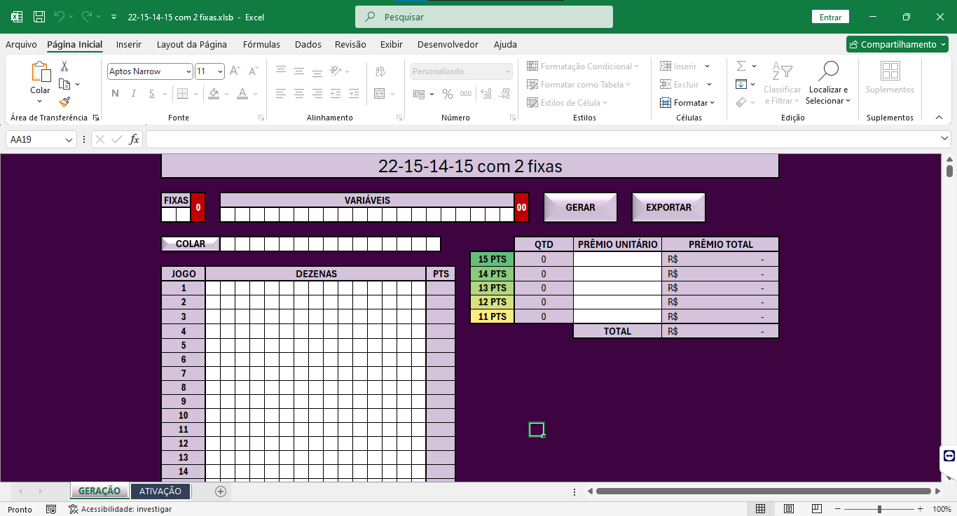 Fechamento 22-15-14-15 com 2 fixas