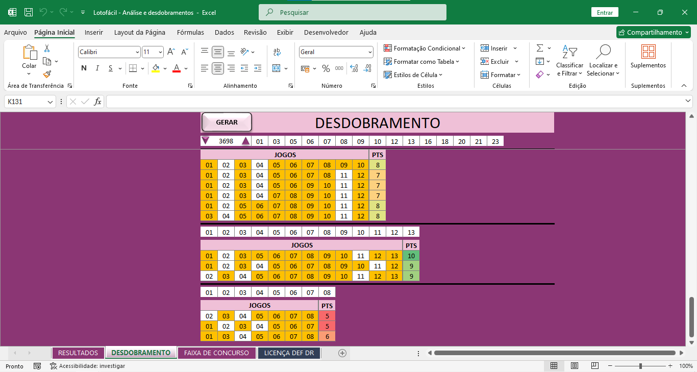 Alterações de planilha 46342