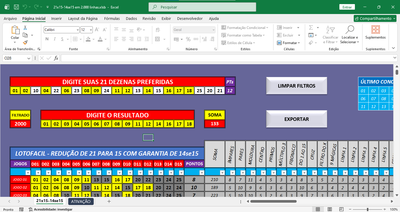 Alterações da planilha de fechamento 21-15-14-15 enviada